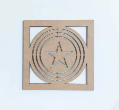 QUADRO 20X20CM CAPITÃO AMERICA