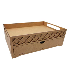 BANDEJA LASER MULTIUSO COM GAVETA 34X24X11,5CM