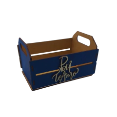 Caixote MDF Decorativo Pai Te Amo Azul