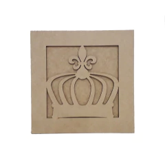 QUADRO 20X20CM COROA Nº2 COM FUNDO