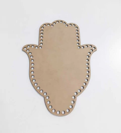 PLACA PARA CROCHE MÃO DE FÁTIMA 30X22CM