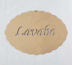 PLACA NUVEM LAVABO 29X21CM