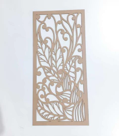 QUADRO FOLHAS 60X28CM