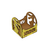 Cesto de Pascoa MDF Decorativo Coelho com Ovos 10x10x10cm - comprar online