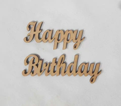 PALAVRA HAPPY BIRTHDAY CURSIVA 20X3CM