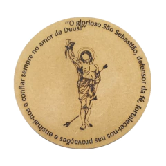 Mandala MDF Religiosa São Sebastião com Oração
