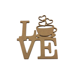 APLIQUE LOVE XICARA CORAÇÃO 10X8CM