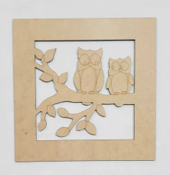 QUADRO 20X20CM CORUJA