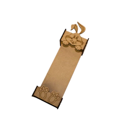 Porta Caixa de Bis MDF com Coelho de Páscoa 22,5x6,5x4cm