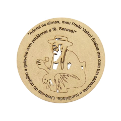 Mandala MDF Umbanda Preto Velho com Oração