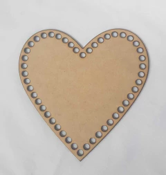 PLACA PARA CROCHÊ CORAÇÃO