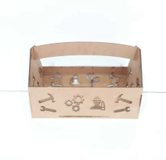 CAIXA LASER FERRAMENTA INFANTIL 25X15X15CM