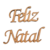 Palavra MDF Feliz Natal Cursiva Cru