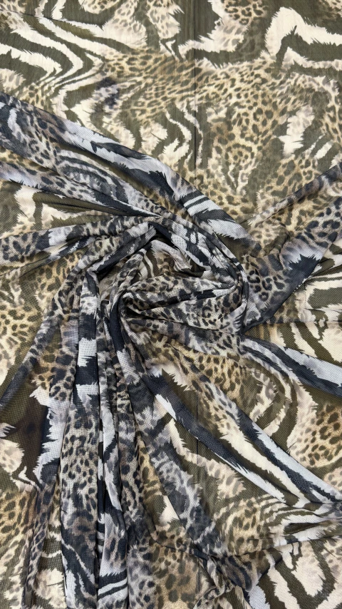 TULE DE MALHA DIGITAL - ANIMAL PRINT