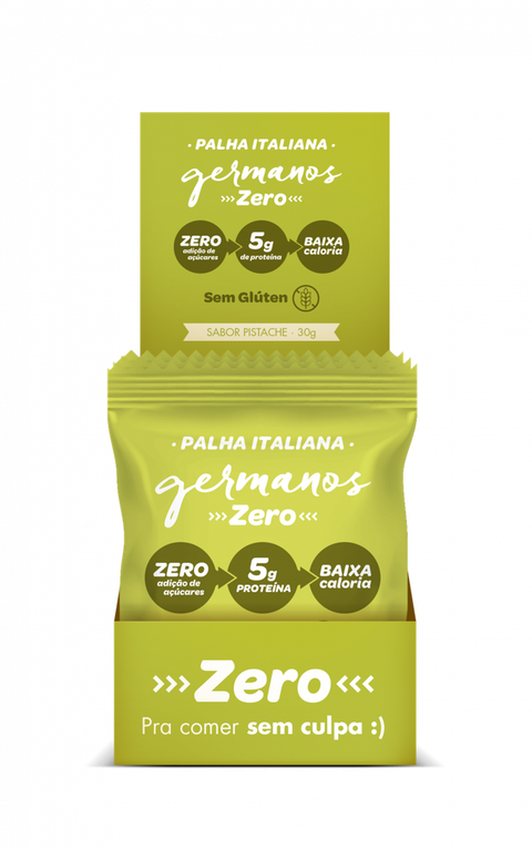 Palha Italiana Sabor Pistache - Display com 10 unidades de 30g cada - comprar online