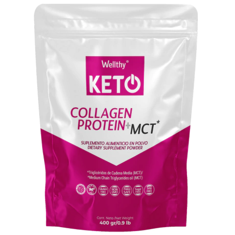 Colágeno KETO Hidrolizado 400g con MCT de Coco | Colágeno Brasileño, Gluten Free, NON GMO, Sugar Free, KETO Friendly - comprar en línea