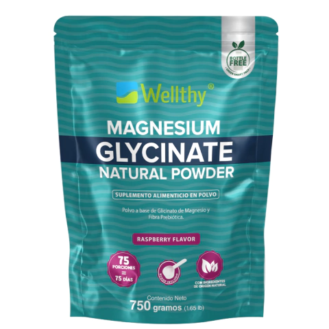 Glicinato de Magnesio 750g Sabor Raspberry – 500 mg de Magnesio por Porción, Bottle Free - comprar en línea