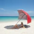 Sombrilla Spinit De Playa Con Rompe Viento 2.50mts Color Roj - EL GRAN TIBURON