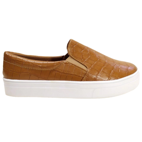 Slip On Tenis Feminino Croco Numeração Especial 33 a 44 - comprar online