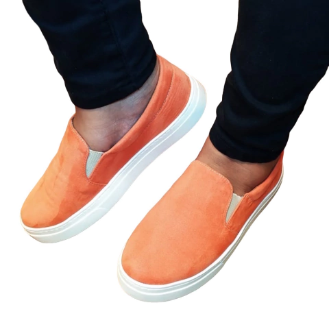 Slip On Tenis Feminino Casual Camurça Suede Cores -Numeração Especial 33 ao 44 - loja online