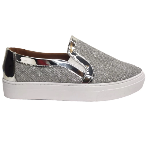 Imagem do Tênis Feminino Casual Glitter Brilhante Confort 33 ao 44 - 064