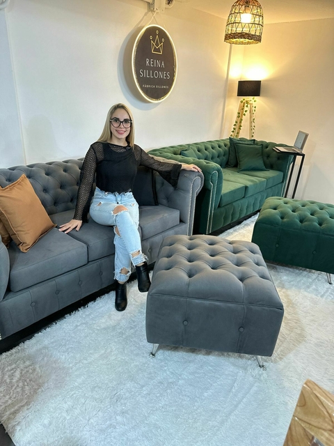 Modelo Chesterfield con Camastro – Tela Antidesgarro - comprar online