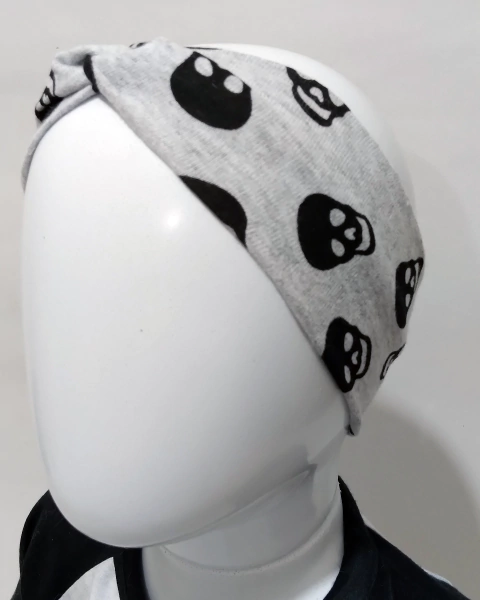 Faixa Turbante - Crânio Cinza - comprar online