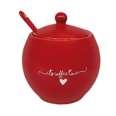 Açucareiro Com Colher Lamo Vermelho Pcln176/Vm Hauskraft - comprar online