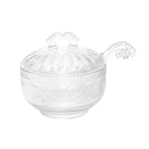 Açucareiro De Cristal Ecológico Com Colher Imperial 12 x 11,5cm 4976 Lyor - comprar online