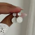 Par Aros nácar & Cubic | Acero Blanco