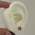 Par de Aros Estrella con Cubic | Acero Blanco - comprar online