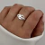Anillo Calado Luna & Estrellas (Regulable) | Acero Blanco - comprar online