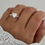 Anillo Promesa Corazón Regulable | Acero Blanco