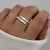 Anillo Serpiente c/cubics (Regulable) | Acero Blanco - comprar online