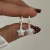 Par de Argollas dije Estrella (13mm) | Acero Blanco