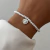 Pulsera de Perlitas c/dije Corazón | Enchapado en Plata - comprar online