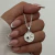 Collar Sol & Luna con Cristal Azul | Acero Blanco - comprar online