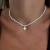 Collar Perlitas c/dije Trebol | Enchapado en Plata