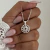 Collar Charm Cubic | Acero Blanco