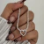 Collar Corazon Strass | Acero Blanco