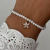 Pulsera Perlitas c/dije Flor | Enchapado en Oro