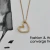 Collar Corazón con Cubic | Acero Dorado - comprar online