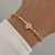 Pulsera Corazón Rosa | Enchapada en Oro - comprar online