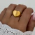 Anillo Corazón Chunky | Acero Dorado