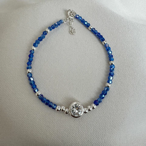 Pulsera con Azul y Cubic PLATA 925 - comprar online