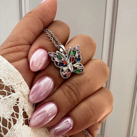 Collar Mariposa Multicolor A.Q. - comprar online