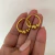 Par Argollas con Bolitas | Acero Dorado - comprar online