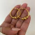 Par Argollas con Bolitas | Acero Dorado - comprar online