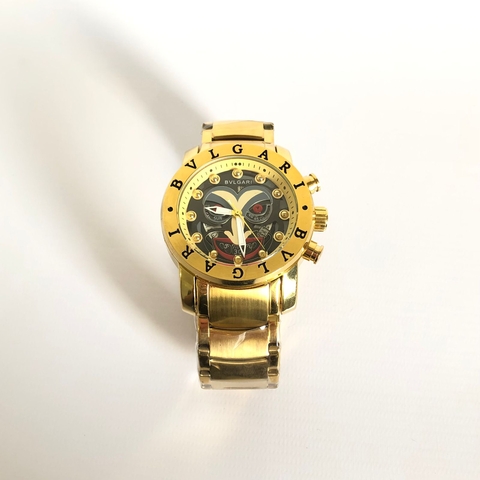 Relógio - BVLGARI Palhaço - Dourado c/ Preto