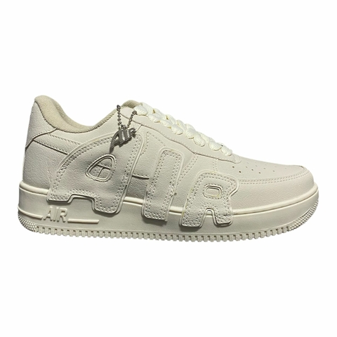 Tênis - Nike Air Force Premium Bege Nome Air Lateral